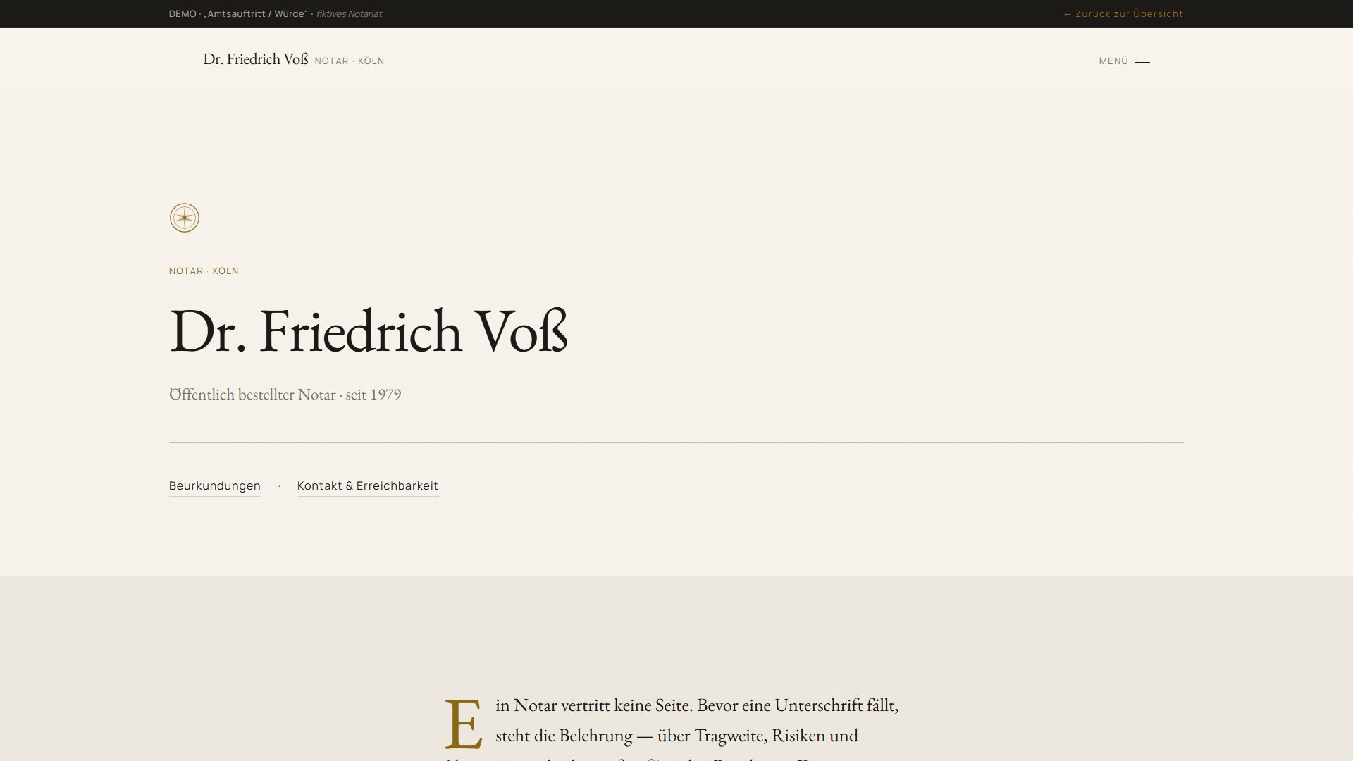 Demo: Amtsauftritt / Würde